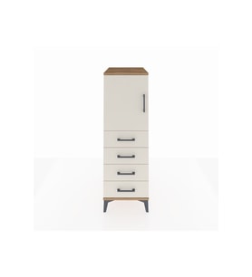 Kronos Dolap 2 Raflı 4 Çekmeceli Tek Kapaklı 44x59x134 Çam-Aytaşı