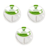 Roll-Up Nature Ekolojik Karton Kağıt Tek Kullanımlık 3 Bölmeli Tabak - 26 Cm. - 50 Adetlik 3 Paket