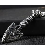 voyageaccessory Paslanmaz Çelik Templar Shield Cross Kalkan Haç Kolye