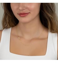 Altın Kaplama Yan Model Haç Gümüş Kolye