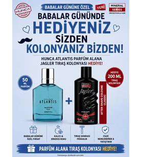 ATLANTİS ERKEK PARFÜM 50ml. BABALAR GÜNÜNE ÖZEL (JAGLER TRAŞ KOLONYASI HEDİYE)