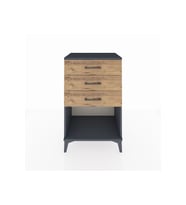Hyperion Komodin 3 Çekmeceli 60x44x96 Antrasit-Çam