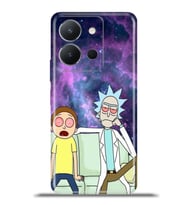 Vivo Y36 Kapak HD Renkli Dizayn Silikon Kılıf - Rick Morty