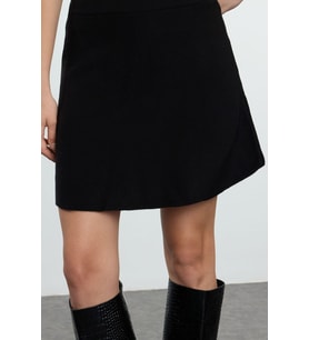 Tarz Kadın Modern Moda Normal Bel Boru Paça Ceket Yaka Etek-Bluz-Hırka Üçlü Triko Alt-Üst Takım