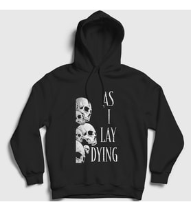 Presmono Unisex Siyah Skulls As I Lay Dying Kapüşonlu Sweatshirt 525040tt