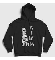 Presmono Unisex Siyah Skulls As I Lay Dying Kapüşonlu Sweatshirt 525040tt