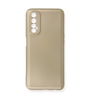 Realme 7 Kılıf First Silikon - Gold
