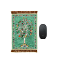 Bursa İpek Yeşil Dekoratif Küçük Halı Mousepad