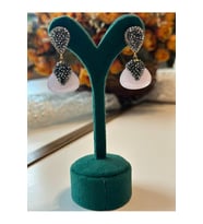Eces Design Özel Tasarım Taşlı Küpe Renk Atmaz Lüks Parlak