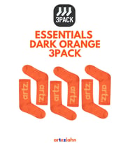 Essentials Dark Orange 3PACK - Turuncu Unisex Spor & Lifestyle Havlu Taban Organik Pamuklu 3'lü Çorap Seti
