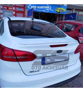 Ford Focus 3- 3,5 Bagaj Üstü Slim Spoiler Piano Black Parlak Beyaz