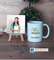 En İyi Hemşire Fotoğraflı Dekoratif Taş, Kupa Bardak Beyaz Hediye (Model 1)