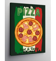 Kanvas Tablo Sıcak Ve Lezzetli Pizza Posteri