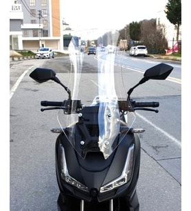 MOTOCAM Skyjet Rivero 125 Ön Cam 2024-2026 Model 68cm Şeffaf Renkli 4mm ORTA BOYLU