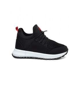 Celira Glc Siyah Kırmızı Erkek Fileli Sneaker Spor Ayakkabı