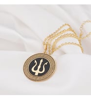 Kişiye Özel 925 Ayar Gümüş Poseidon Kılıcı Kolye (Gold)