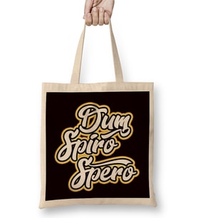 Dum Spiro Spero Education Motivation Language Latin Phrase Bez Çanta Uzun Saplı