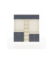 Arges Gardrop 11 Raflı 4 Çekmeceli 2 Askılı 220x30x243 Aytaşı-Antrasit