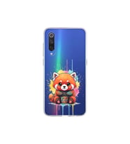 Xiaomi Mi 9 ile Uyumlu Splash Tilki Tasarımlı Şeffaf Silikon Kılıf