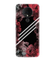Tecno Spark 6 Kılıf Silikon Desen Flowers Line 1732