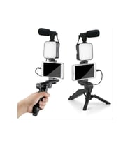 LED Işıklı Mikrofonlu Tripotlu Video ve Fotoğraf Çekim Seti