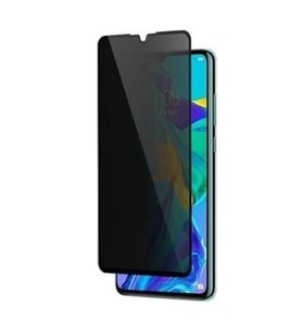 Realme C11 4G Uyumlu Privacy Ön Koruma Hayalet Seramik Nano Ekran Koruyucu (Siyah)