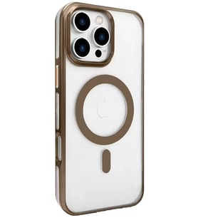 iPhone 16 Pro Gleam PC Sert Magsafe Kılıf - Kahverengi