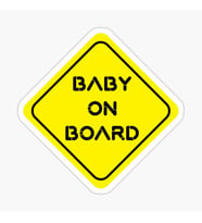 Uyarı Arabada Bebek Var Sticker oto Etiket 18cm MD6