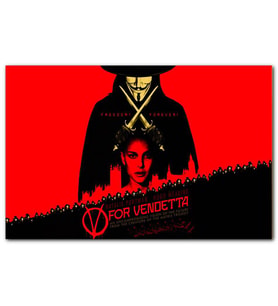 Cakatablo Fil Afişi V for Vendetta MDF Tablo