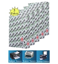 Fotokopi Kağıdı A4 80 gr 500 lü 5 Paket Copierbond Fotokopi Kağıdı Lazer İnkjet ve Fotokopi Makineleri İçin Uyumlu (Beyaz)