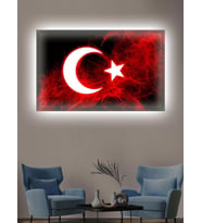 Led Işıklı Türk Bayrağı Tablo (şanlı Bayrağımız)