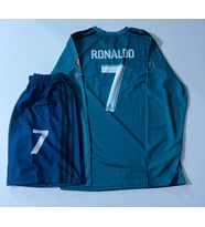 Cristiano Ronaldo Turkuaz Röveşata Uzun Kol Çocuk Forması 2li set