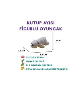 Kutup Ayısı Figür - 3D Kutup Temalı Hayvan