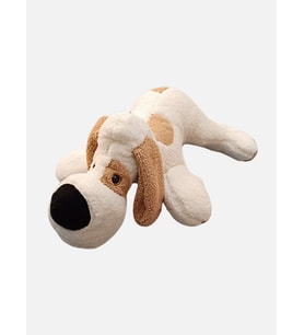 Gran Toys Oyun ve Uyku Arkadaşım Peluş Yatan Köpek - 75CM (Beyaz)