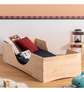 Markaawm Rustik Montessori Yatak Ahşap Çocuk Yatak Karyola