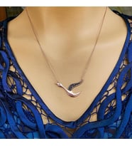Rose Kaplama Turnam Gümüş Kolye (Karışık)