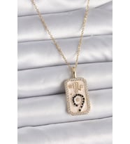 316L Çelik Gold Renk Zincir Akrep Burcu Zirkon Taşlı Kadın Kolye 5886 - SSSSSS4938-3145