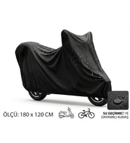 Su ve Toz Geçirmez Motosiklet ve Scooter Koruma Brandası 180x120 cm