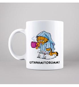 Uyanamıyorum! (Garfield) Tasarımlı Kupa