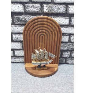 Kozawoodart Boho Dekoratif Duvar Rafı Ahşap Mumluk & Biblo Rafı