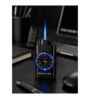 İsime Kişiye Özel Premium Saat Tasarım Jet Alevli Metal Çakmak Özel Prestij Hediye Dolu Gönderim GR