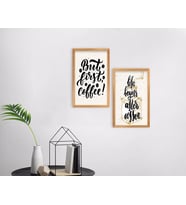 BK Home Coffee Tasarımlı Dekoratif 2'li Retro Ahşap Tablo-5