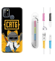 INFINIX Smart 4 5 6 Zero 8 S5 Pro Kılıf Kablo Koruma Spiral Silikon Cat G 1677