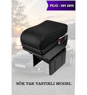 pejo 301 2015 kol dayama geniş model Yastıklı Lüks Siyah Deri