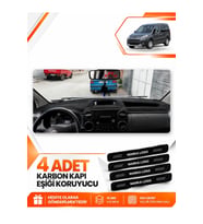 PEUGEOT PARTNER EKRANLI KAPAKSIZ (2010-2014) Uyumlu Ön Torpido Koruma Kılıfı Halısı - Siyah