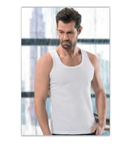 Anıt 1104 Erkek Ribana Atlet 3'Lü  (Beyaz)