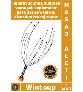 #Masaj 12 Telli Yumuşak Uçlu Rahatlatıcı Ergonomik Stres Giderici Uyarıcı Etkili Kafa Masaj Aleti