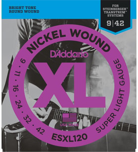 D'Addario ESXL120 XL Nickel Serisi Elektro Gitar Tel Seti (Super Light - 09-42)
