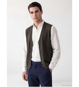 LCWAIKIKI Classic Yeşil Regular Fit V Yaka Erkek Triko Yelek