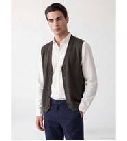 LCWAIKIKI Classic Yeşil Regular Fit V Yaka Erkek Triko Yelek